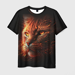 Мужская футболка Огненный рыжий кот