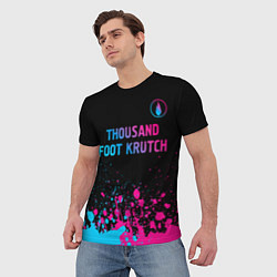 Футболка мужская Thousand Foot Krutch - neon gradient: символ сверх, цвет: 3D-принт — фото 2