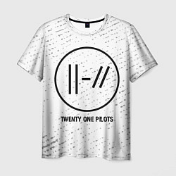 Мужская футболка Twenty One Pilots glitch на светлом фоне
