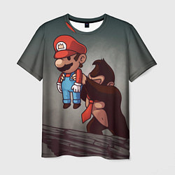 Мужская футболка Марио держит Данки Конг
