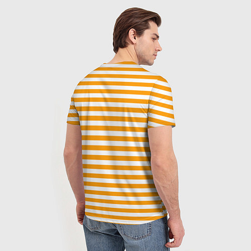 Мужская футболка Тельняшка оранжевая МЧС / 3D-принт – фото 4