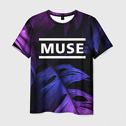 Мужская футболка Muse neon monstera