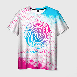 Мужская футболка Chrysler neon gradient style