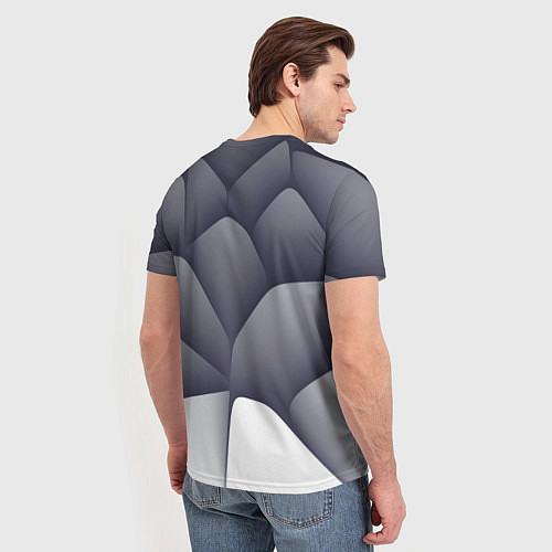Мужская футболка Паттерн из гладких камней / 3D-принт – фото 4