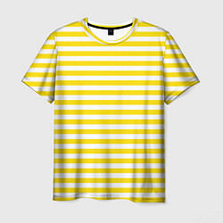 Футболка мужская Светло-желтые полосы, цвет: 3D-принт