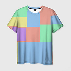 Мужская футболка Разноцветные квадраты и прямоугольники