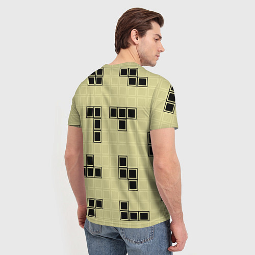 Мужская футболка Тетрис ретро / 3D-принт – фото 4