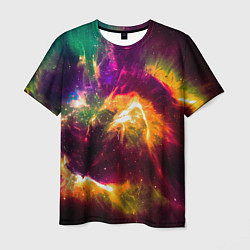 Мужская футболка Небула в космосе разноцветная - нейронная сеть