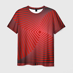 Мужская футболка Орнамент из красных линий