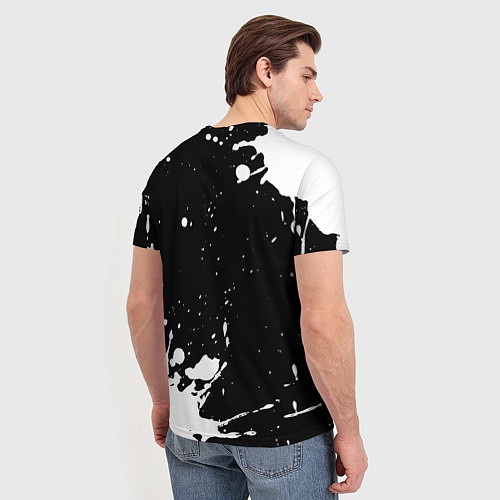 Мужская футболка Breaking Benjamin и рок символ на темном фоне / 3D-принт – фото 4