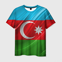 Мужская футболка Азербайджанский флаг
