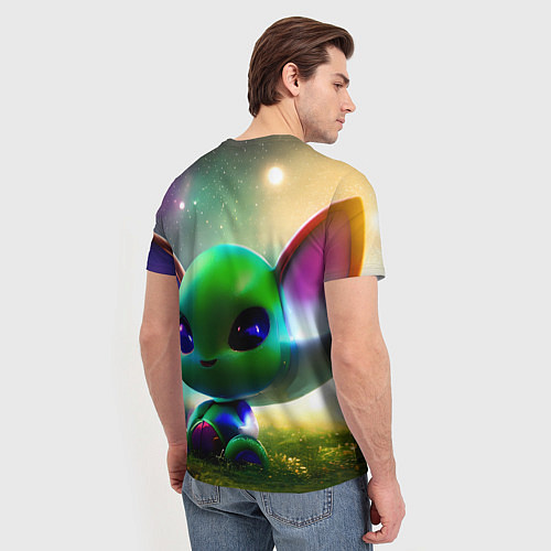Мужская футболка Крошка инопланетянин / 3D-принт – фото 4