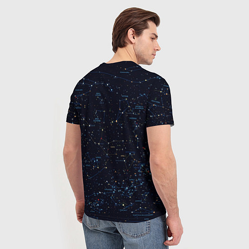 Мужская футболка Звездное небо созвездия / 3D-принт – фото 4