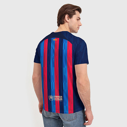 Мужская футболка Барселона форма 2223 домашняя / 3D-принт – фото 4