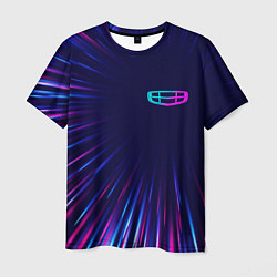 Мужская футболка Geely neon speed lines