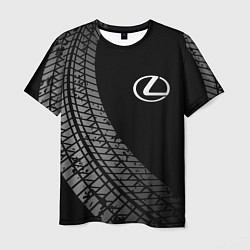 Мужская футболка Lexus tire tracks