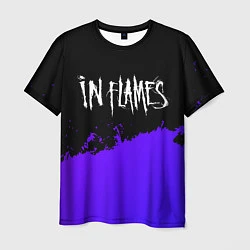 Футболка мужская In Flames purple grunge, цвет: 3D-принт