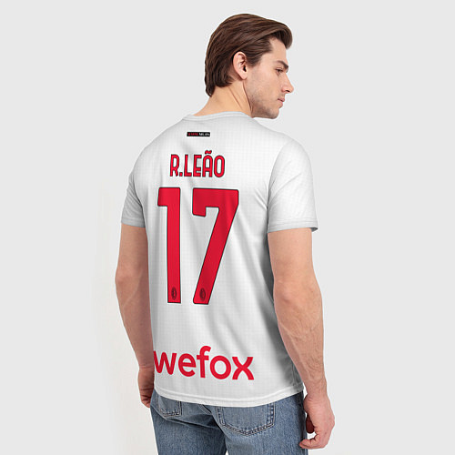 Мужская футболка Рафаэль Леао Милан форма 2223 гостевая / 3D-принт – фото 4