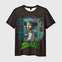 Мужская футболка Гомер зомби