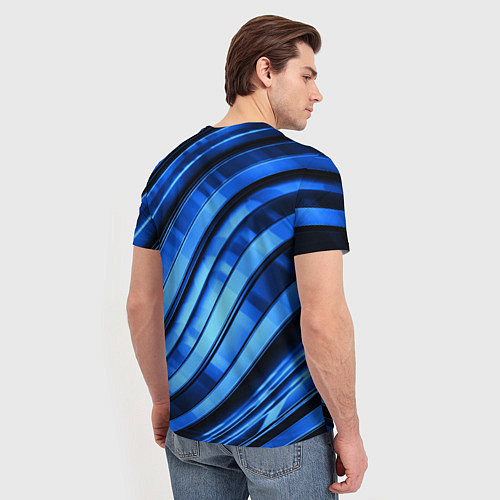 Мужская футболка Темно-синий металлик / 3D-принт – фото 4