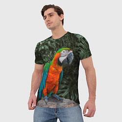 Футболка мужская Попугай Макао, цвет: 3D-принт — фото 2