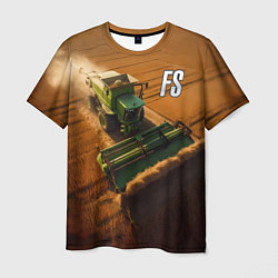 Мужская футболка Farming Simulator - Зеленый трактор