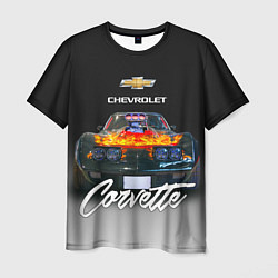 Мужская футболка Американская маслкар 70-х годов Chevrolet Corvette
