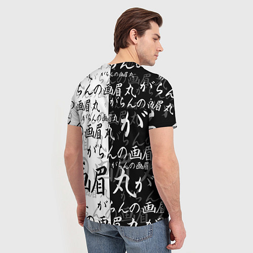 Мужская футболка Адский рай - иероглифы / 3D-принт – фото 4