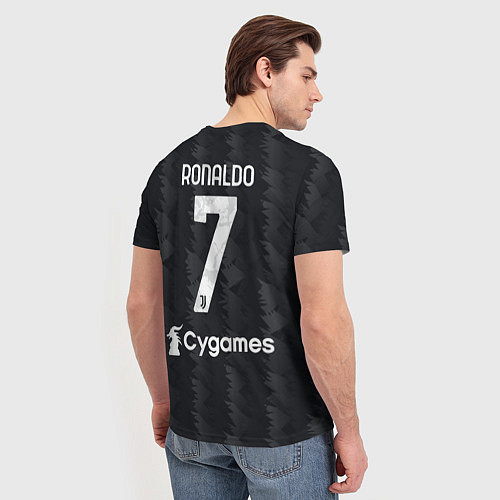 Мужская футболка Криштиану Роналду Ювентус форма 2223 гостевая / 3D-принт – фото 4