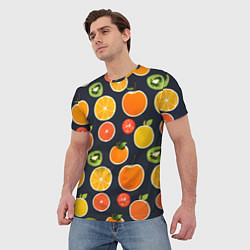 Футболка мужская Фрукты и ягоды, цвет: 3D-принт — фото 2