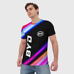 Футболка мужская BYD speed lights, цвет: 3D-принт — фото 2