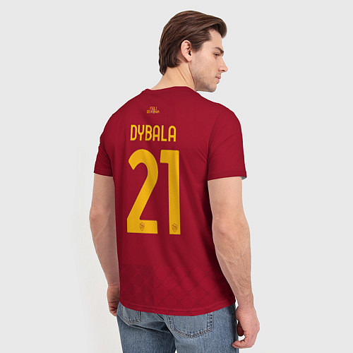 Мужская футболка Пауло Дибала ФК Рома форма 2223 домашняя / 3D-принт – фото 4