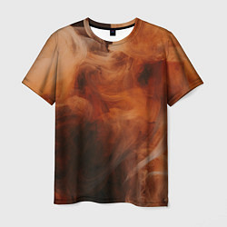 Мужская футболка Оранжевый абстрактный дым