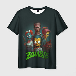 Мужская футболка Симпсоны зомби