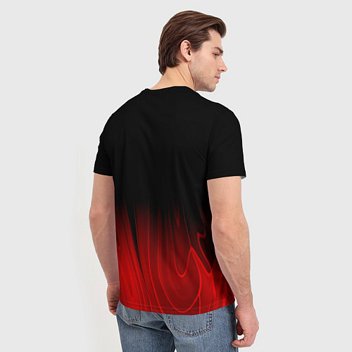 Мужская футболка Manowar red plasma / 3D-принт – фото 4