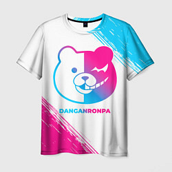 Мужская футболка Danganronpa neon gradient style