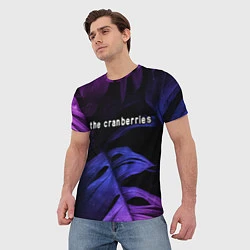 Футболка мужская The Cranberries neon monstera, цвет: 3D-принт — фото 2