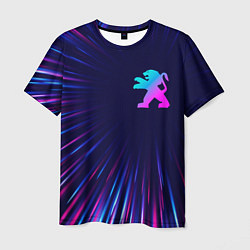 Мужская футболка Peugeot neon speed lines