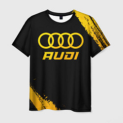 Мужская футболка Audi - gold gradient