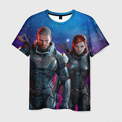 Мужская футболка Mass Effect N7 space
