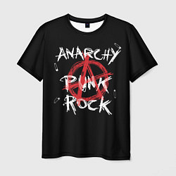 Футболка мужская Анархия - панк рок, цвет: 3D-принт