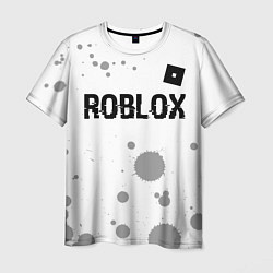Мужская футболка Roblox glitch на светлом фоне: символ сверху