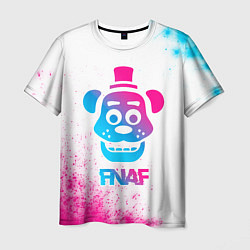 Мужская футболка FNAF neon gradient style