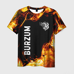 Мужская футболка Burzum и пылающий огонь