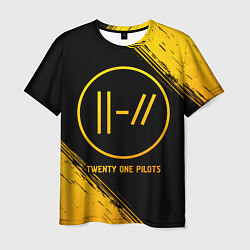 Мужская футболка Twenty One Pilots - gold gradient