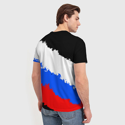 Мужская футболка Триколор - герб РФ / 3D-принт – фото 4