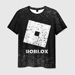 Мужская футболка Roblox с потертостями на темном фоне