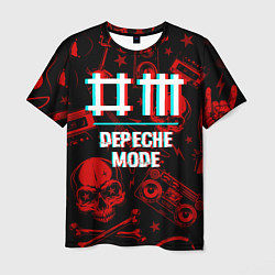 Мужская футболка Depeche Mode rock glitch