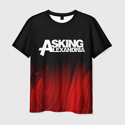 Мужская футболка Asking Alexandria red plasma