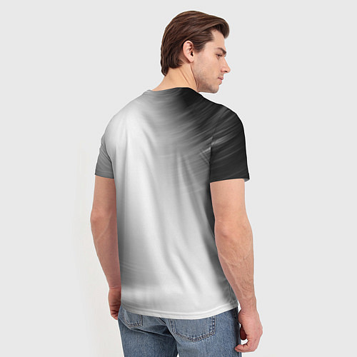 Мужская футболка Asking Alexandria glitch на светлом фоне: надпись, / 3D-принт – фото 4